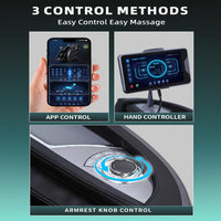 Massage Chair Full Body, 4D Zero Gravity Massage Chairs, 20 Auto Modes, 11 Massage Technique, 40 Airbags Shiatsu Massage, APP Control with Hifi Bluetooth Speaker Black