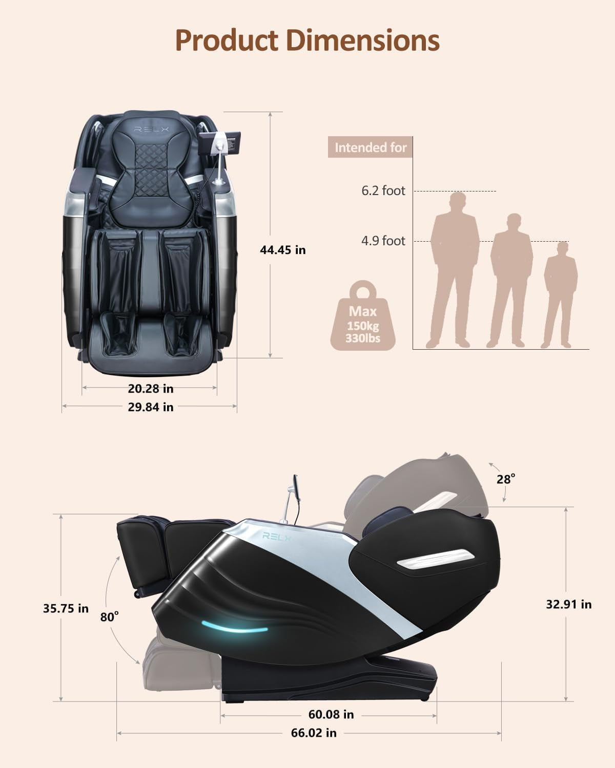 Massage Chair Full Body with Body Scan, Zero Gravity, Sl-Track, Black | 20 Modes Shiatsu Massage Chair Built-In Heat System, Airbag Massage with Deep Yoga Stretch, Calfrest Extension and AI Control