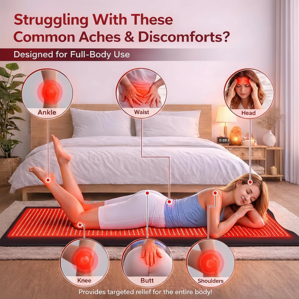 2026 Upgraded All-In-One Red Light Therapy Mat Full Body, FSA&HSA Eligible,75” X 35” Medical-Grade TPU Red Light Blanket with 2600 Dual-Wavelength Leds (660Nm Red & 850Nm NIR) for Pain Relief