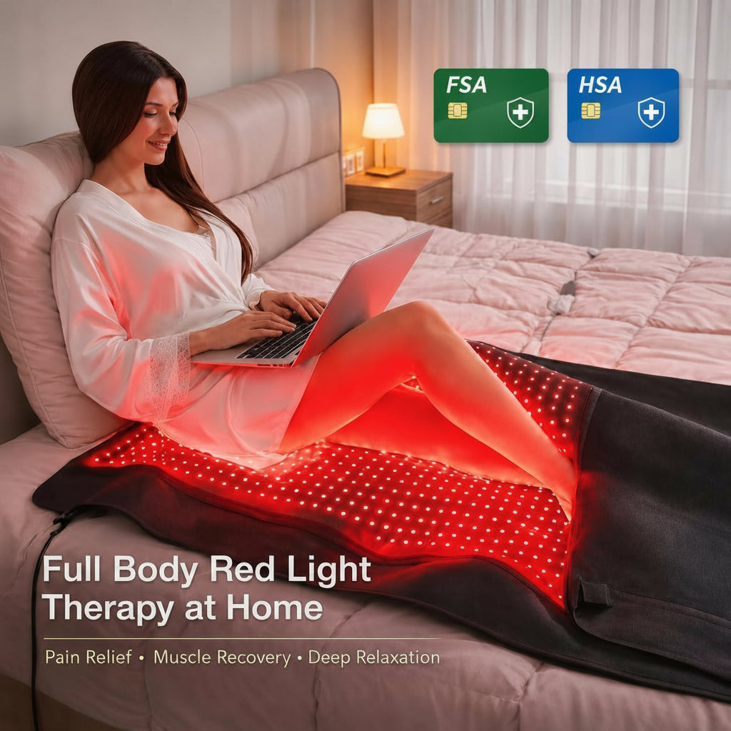 2026 Upgraded All-In-One Red Light Therapy Mat Full Body, FSA&HSA Eligible,75” X 35” Medical-Grade TPU Red Light Blanket with 2600 Dual-Wavelength Leds (660Nm Red & 850Nm NIR) for Pain Relief