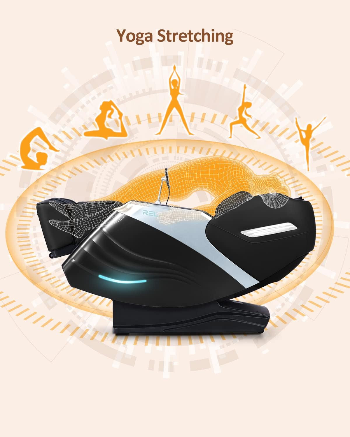 Massage Chair Full Body with Body Scan, Zero Gravity, Sl-Track, Black | 20 Modes Shiatsu Massage Chair Built-In Heat System, Airbag Massage with Deep Yoga Stretch, Calfrest Extension and AI Control