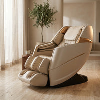 Massage Chair Full Body, 4D Zero Gravity Massage Chairs, 20 Auto Modes, 11 Massage Technique, 40 Airbags Shiatsu Massage, APP Control with Hifi Bluetooth Speaker Beige — Studio Shot