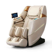 Massage Chair Full Body, 4D Zero Gravity Massage Chairs, 20 Auto Modes, 11 Massage Technique, 40 Airbags Shiatsu Massage, APP Control with Hifi Bluetooth Speaker Beige — Studio Shot