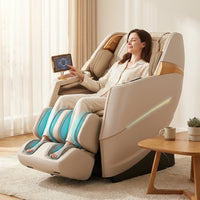 Massage Chair Full Body, 4D Zero Gravity Massage Chairs, 20 Auto Modes, 11 Massage Technique, 40 Airbags Shiatsu Massage, APP Control with Hifi Bluetooth Speaker Beige — Lifestyle