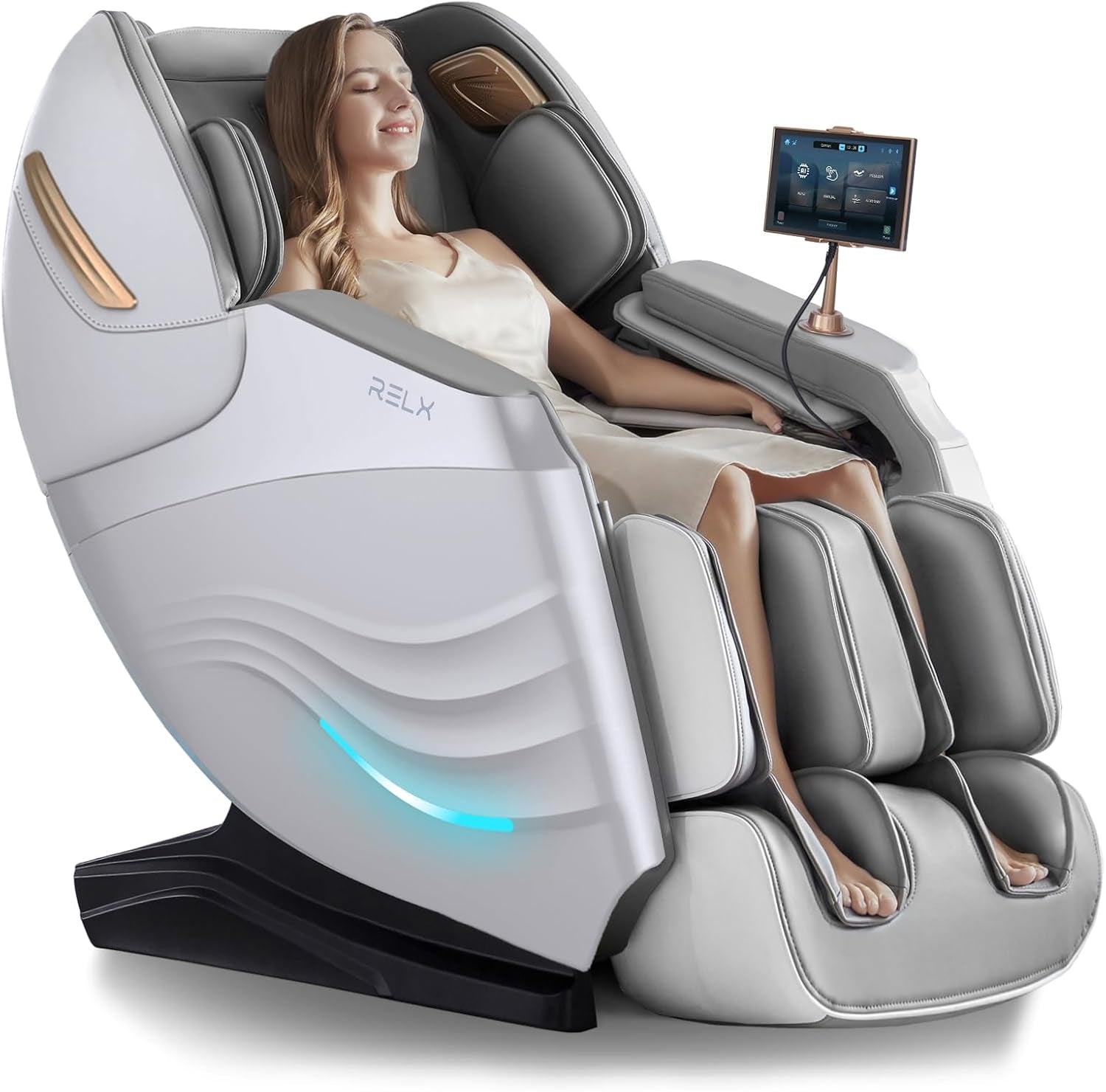 Massage Chair Full Body with Body Scan, Zero Gravity, Sl-Track, White | 20 Modes Shiatsu Massage Chair Built-In Heat System, Airbag Massage with Deep Yoga Stretch, Calfrest Extension and AI Control